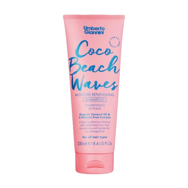 Sampon hidratant pentru bucle lejere Coco Beach Waves, 250 ml, Umberto Giannini