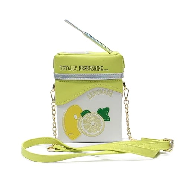 LUI SUI Cute Strawberry Milk Box Cross Body Purse Bag Cellphone Shoulder Bags Card Holder Wallet Purse