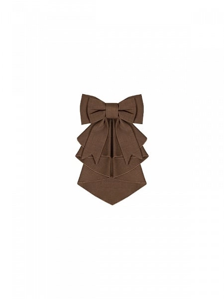 Brown Jabot Bow Tie