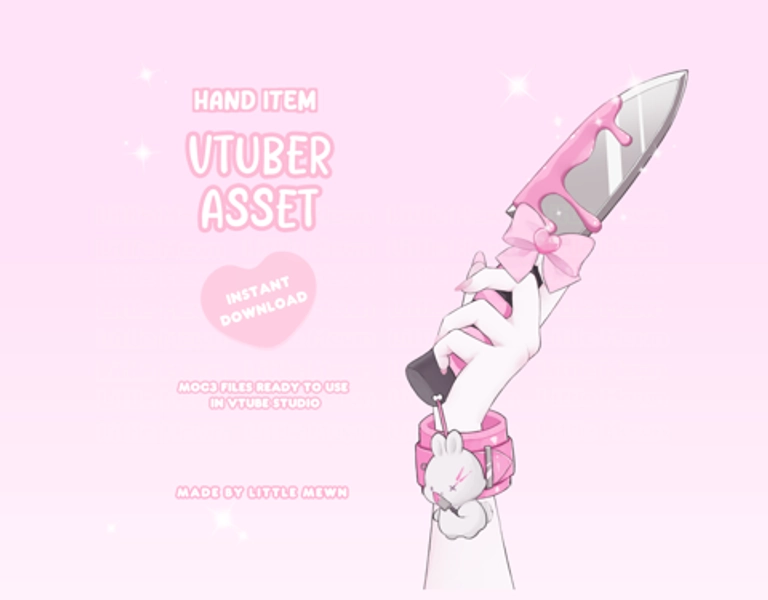 VTuber Asset | Rigged Cute Cutting Knife