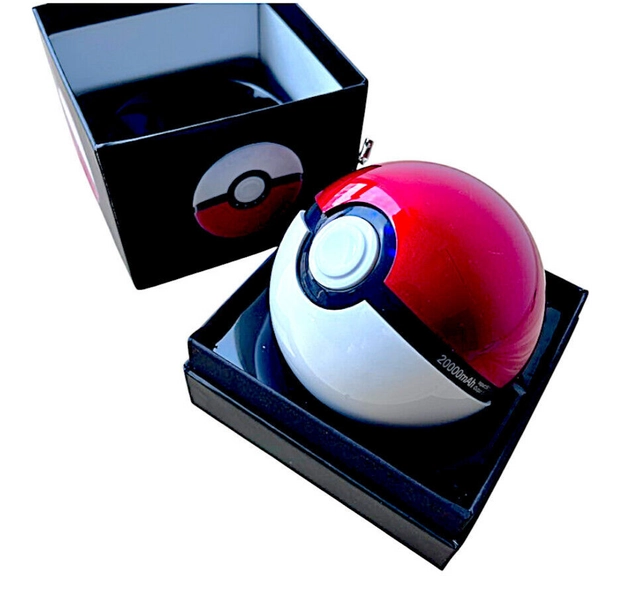 Pokemon Ball Power Bank 15000mAh LED External Battery Dual Port Portable Charger