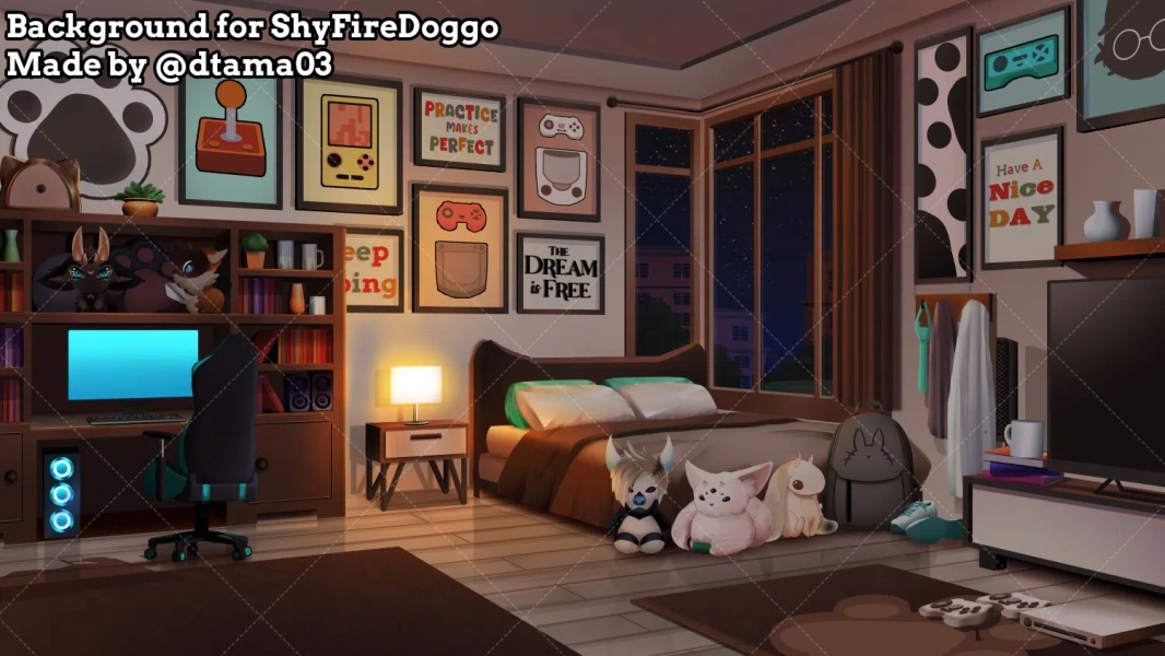 Background Stream Overlay / BG Art by Dev Tama (@dtama03)