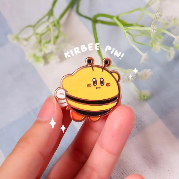 Kir(bee) Hard Enamel Rose-Gold Plated Pin | Lanyard Pin, Backpack Pin, Hat Pin, Lapel Pin, Brooch Accessory, Gift for Her, Gift for Him