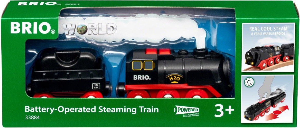 BRIO B/O - Steaming Train 3 Pieces 250 mm*100 mm*50 mm