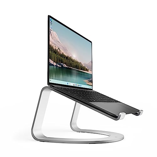 Twelve South Curve SE for MacBooks and Laptops | Aluminum Ergonomic Desktop Cooling Stand for Home or Office, silver - Silver - Curve SE