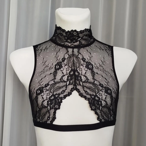 Black Tulip Lace Collar Bustier for Men, Crossdresser, Xdress, Sissy Lingerie for Men, Matching Lingerie - Etsy Singapore