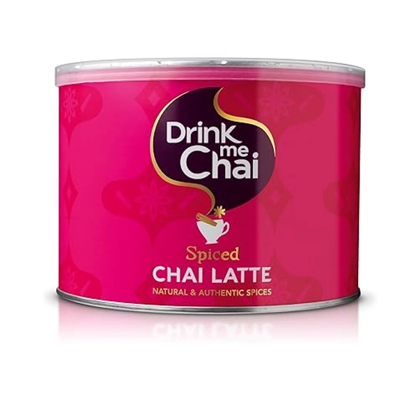 Drink Me Chai Spiced Chai Latte 1kg (Pack of 1) - Just Add Water, Chai Latte Powder (50 servings)
