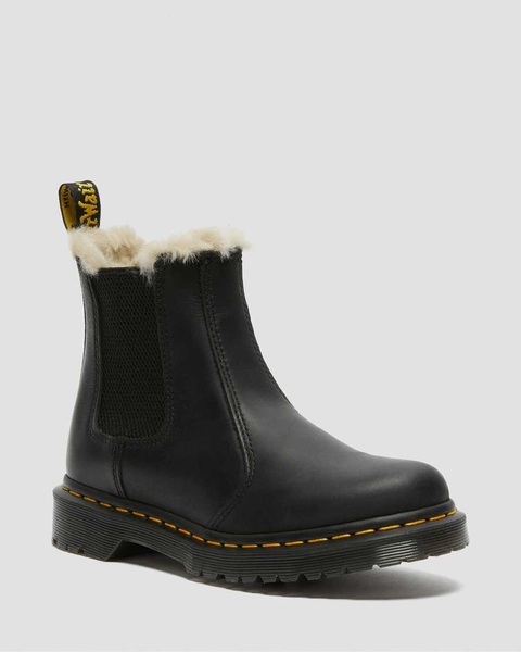 Faux Fur Lined Chelsea Doc Marten Boots