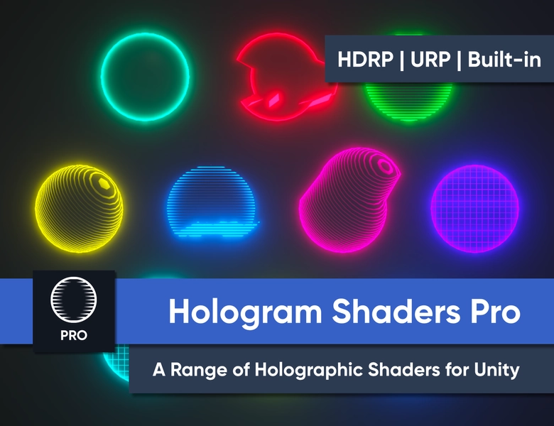 Version 1.1.0 brings new hologram types! - Hologram Shaders Pro for Unity by Daniel Ilett