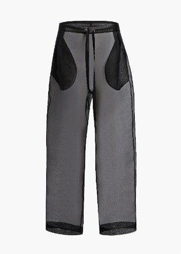 Trenton Pant in Black Organza | S / BLACK / 90%SE,2%PL