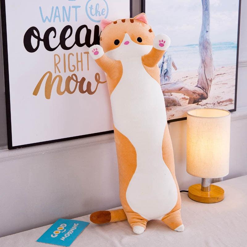 Long Cat Body Pillows - 50cm / Yellow