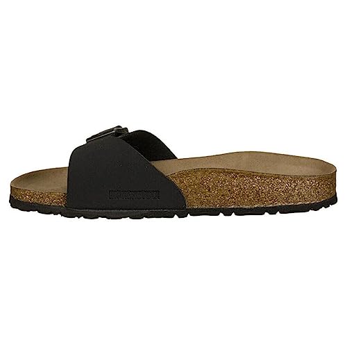 Birkenstock Unisex Madrid BS Birko-Flor Nubuck Sandals - 6 Women/4 Men - Black