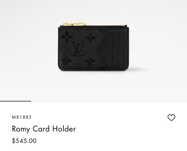 Louis Vuitton Romy Card Holder