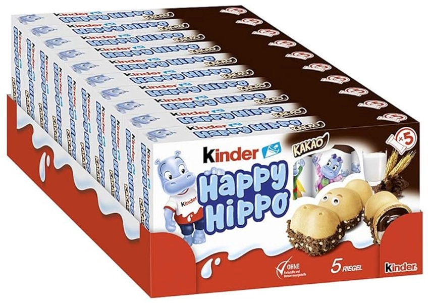 kinder Happy Hippo Cacao Vorratspack, 10er Pack (10 x 103,5 g Packung)