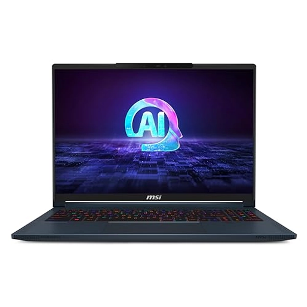 MSI Stealth 16 AI Studio 16” 240Hz QHD+ Gaming Laptop: Intel Core Ultra 9, NVIDIA Geforce RTX 4070, 64GB DDR5, 1TB NVMe SSD, Thunderbolt 4, Cooler Boost Trinity+, Win 11 PRO: Star Blue A1VGG-036US