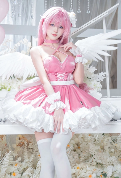 Goddess of Victory: Nikke Dorothy Nostalgia Dawn Party Skin Cosplay Costume Bodysuit with Socks and Belt