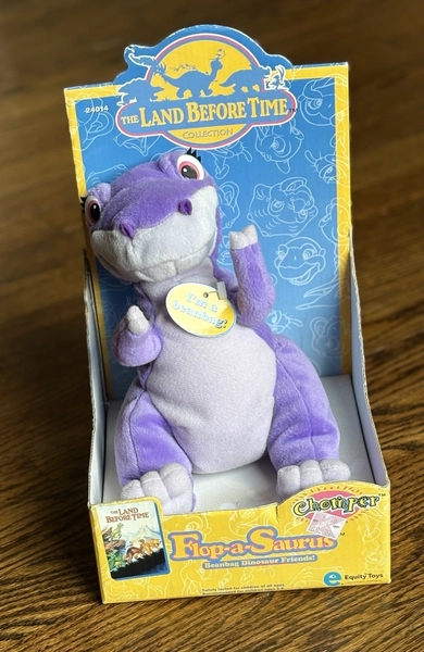 RARE! VTG 1996 Equity Toys Land Before Time CHOMPER Bean Bag Plush NEW IN BOX 