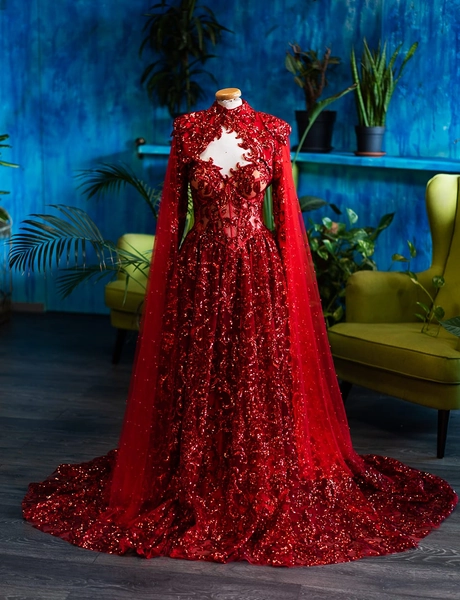 Cranberry Armour Dress by Chotronette - Made to Measure