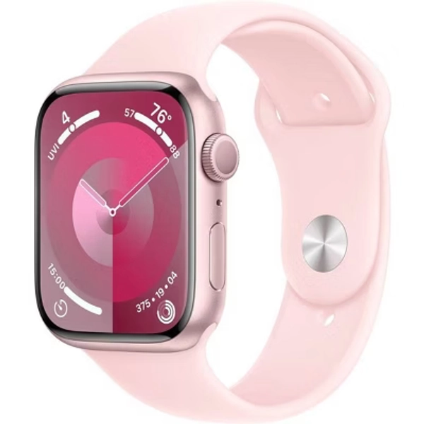 Apple Watch Series 9 GPS (2024) 41mm Pink Aluminum Case with Light Pink Sport Band - S/M