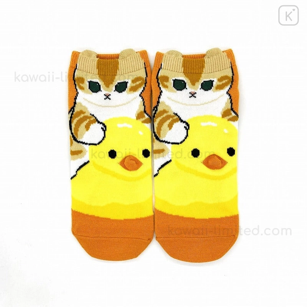 Japan Mofusand Ankle Socks - Cat : Duck Ride
