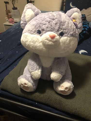 Pastel Flower Fox Plushies (3 Colors, 3 Sizes) - 15″ / 40cm / Purple