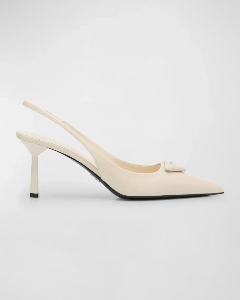 Prada Vernice Leather Slingback Pumps