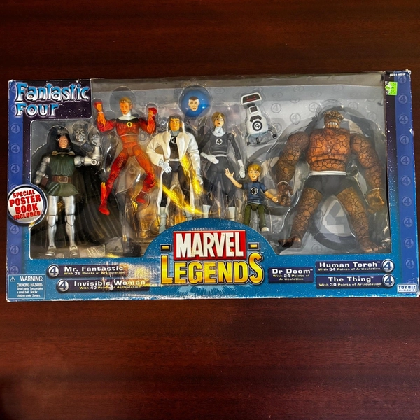 2004 Marvel Legends Fantastic Four Action Figure Set – New in Box 
