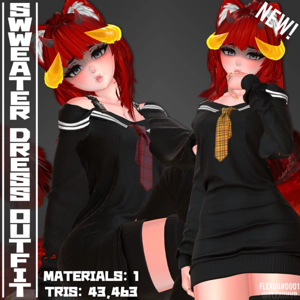 [Multi Base] Sweater Dress Outfit