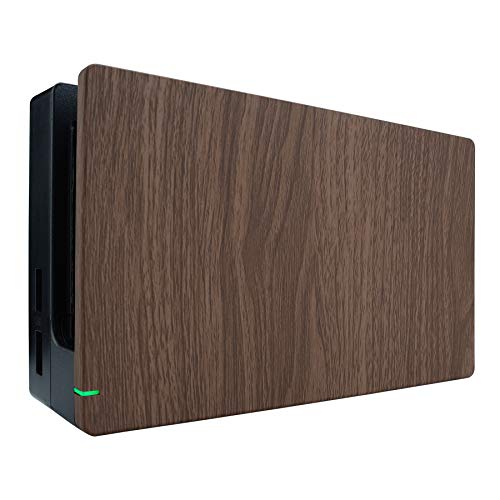 eXtremeRate Custom Soft Touch Grip Faceplate for Nintendo Switch Dock, Wood Grain Patterned DIY Replacement Housing Shell for Nintendo Switch Dock - Dock NOT Included - Wood Grain