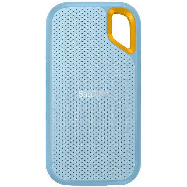 כונן קשיח נייד SanDisk Extreme Portable SSD 4TB 1050MB/s - SDSSDE61-4T00-G25B - צבע כחול בהיר שלוש שנות אחריות ע"י היבואן הרשמי