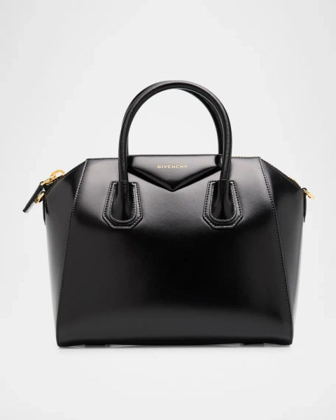 Antigona Small Top-Handle Bag in Box Leather