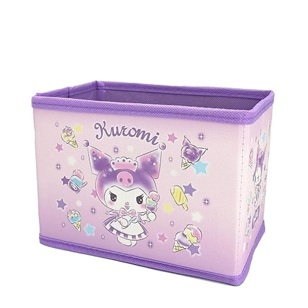 Daina Kuromi Collapsible Storage Bin, Cute Storage Box Foldable Baskets Kawaii Office Desk Organizer Cute Room Decor