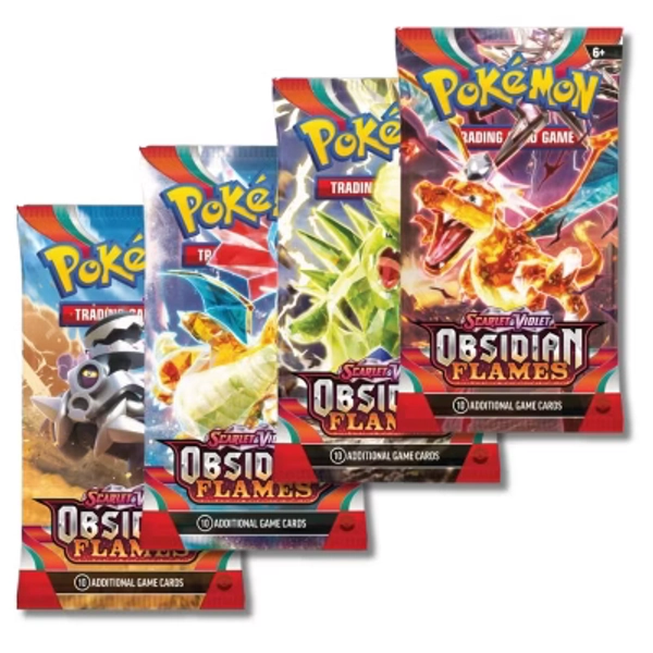 Pokemon Scarlet & Violet Obsidian Flames | 4 Booster Packs