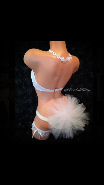 Bride Booty Veil Bachelorette Crystal Headband Bridal Shower Tutu Veil Pool Beach Booty Veil Bride to Be Wedding White Bathing Suit - Etsy