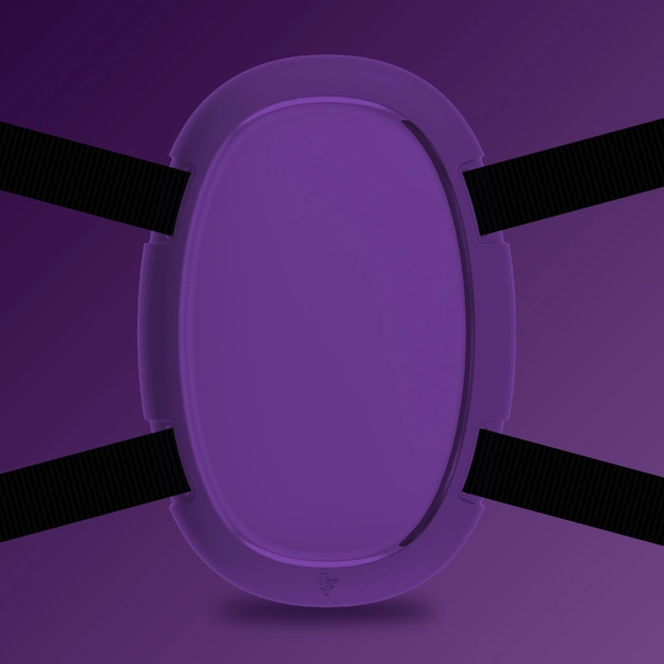 Personalized Solo Saddle Mount for your Suction Cup Toys - Toy Platform to Strap to a Pillow or Towel - Black and Purple