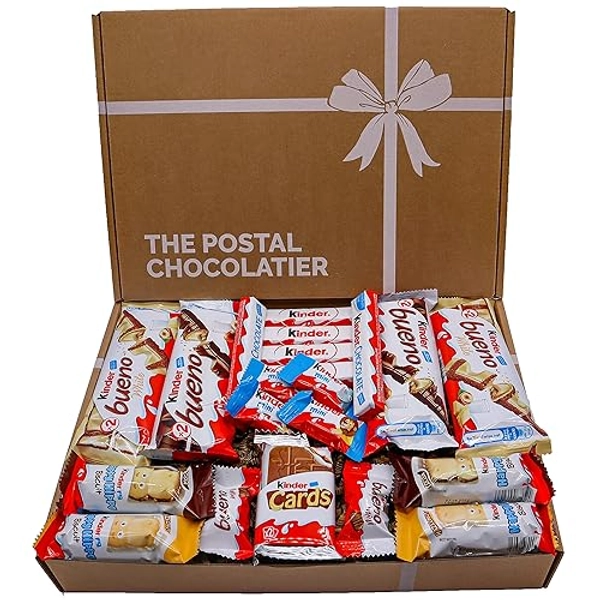 Kinder Bueno Hamper Box with White Chocolate and Kinder Card, Perfect Large Variety Premium Selection Box for Last Minute Gifts and Birthdays for Both Him and Her