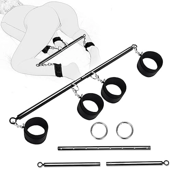 BDSM Bondage Restraints Couples Sex Toys, Bondage Restraints BDSM Toys with Adjustable Handcuffs, Spreader Bar Sex Adult Couple Toys, Sex Restraint Bondage Toys