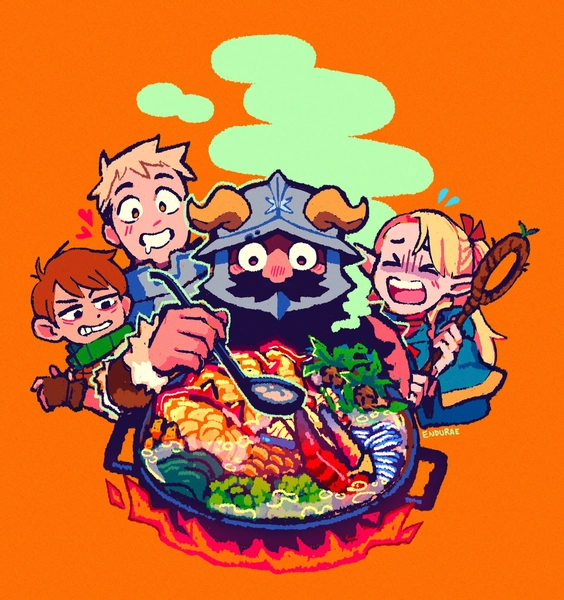 Dungeon Meshi Hot Pot Charm and Print