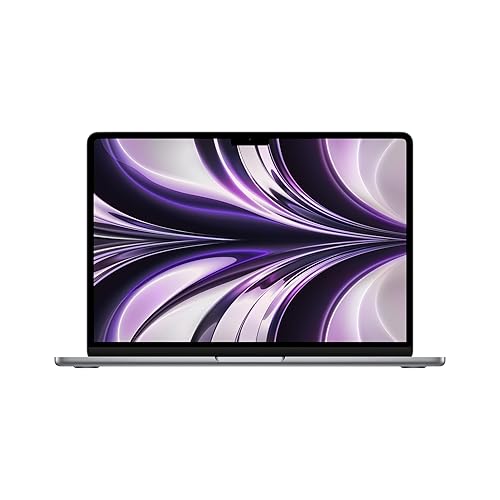 Apple 2024 MacBook Air laptop with M2 chip: 13.6-inch Liquid Retina display, 16GB RAM, 256GB SSD storage, backlit keyboard, 1080p FaceTime HD camera. Works with iPhone and iPad; Space Grey - Space Gray - 16GB Unified Memory - 256GB SSD