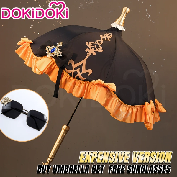 【Cheap Ver Ready for ship】DokiDoki Game Genshin Impact Cosplay Navia Umbrella Prop Fontaine/ Sunglasses