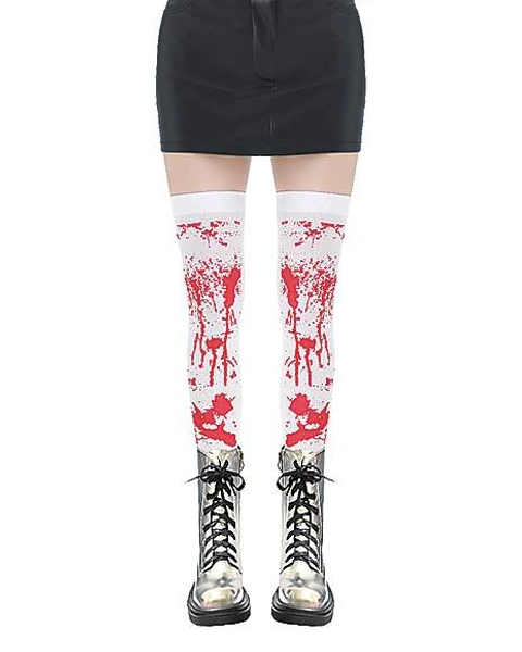 Bloody Splat Thigh High Stockings
