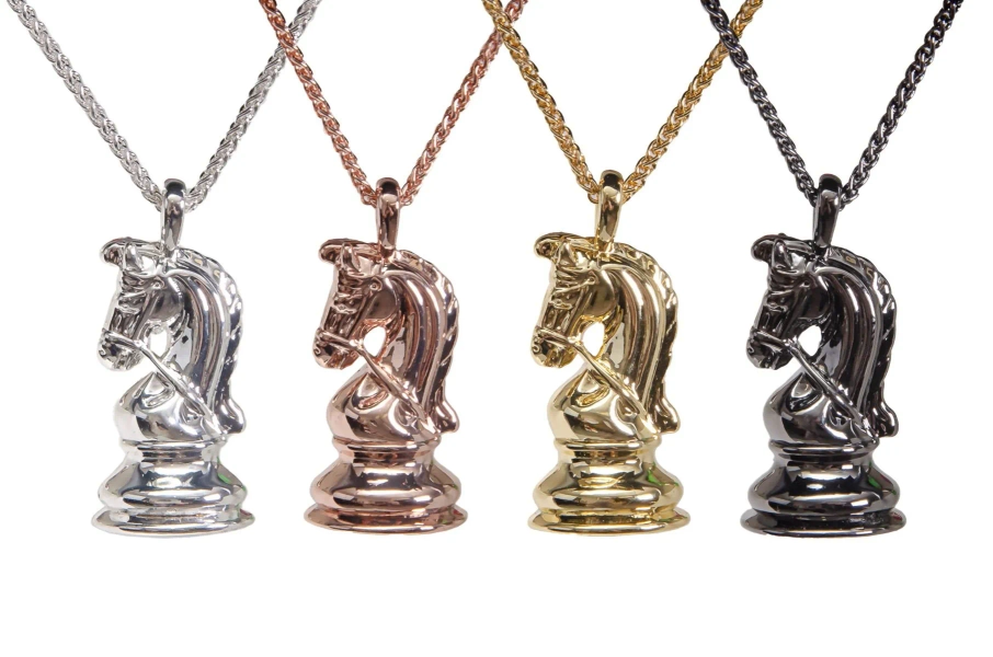 Caissa Collection Chess Pendant Necklace - KNIGHT
