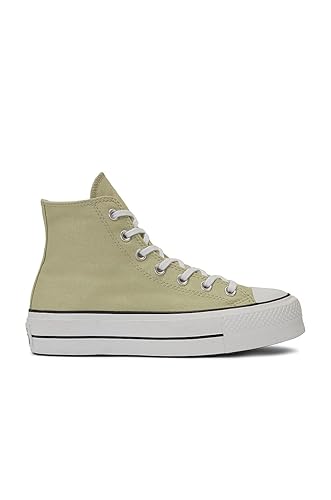 Converse Chuck Taylor All Star Lift Women's Lace Up Canvas Sneaker - 7.5 - Olive Aura/White/Black