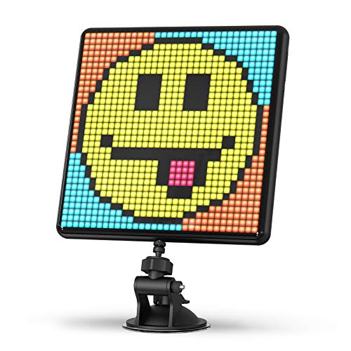 Divoom Pixoo-Max Mehrzweck Digitaler Bilderrahmen, 32 x 32 Programmierbares Pixel Art LED Display für Zimmer Gaming Deko, Fensterschild, Bluetooth, (Schwarz)