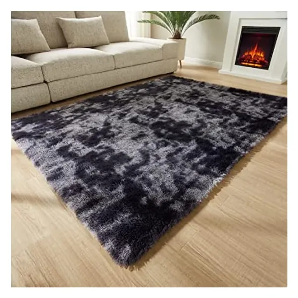 
                            GKLUCKIN Shag Ultra Soft Area Rug, Fluffy 8'x10' Tie-Dyed Grey&Blue Rugs Plush Fuzzy Non-Skid Indoor Faux Fur Rugs Furry Carpets for Living Room Bedroom Nursery Kids Playroom Decor
                        