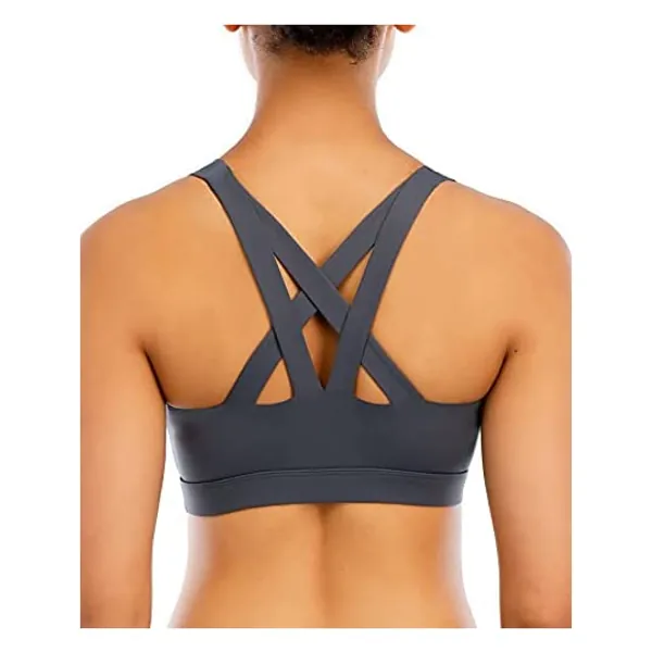 
                            RUNNING GIRL Sports Bra for Women, Criss-Cross Back Padded Strappy Sports Bras Medium Support Yoga Bra with Removable Cups
                        