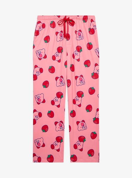 Nintendo Kirby Strawberry Allover Print Sleep Pants