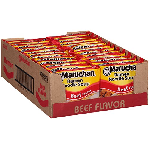 Maruchan Ramen Beef, 3 Ounce, Pack of 24 - Beef - 3 Ounce (Pack of 24)