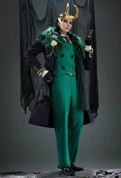Rival Girl Lokki President Cosplay Costume Shirt and Vest with Trousers and Coat