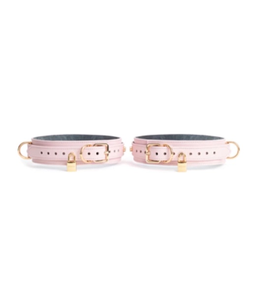Anoeses Estrid Thigh Cuffs Pink with Gold Lock